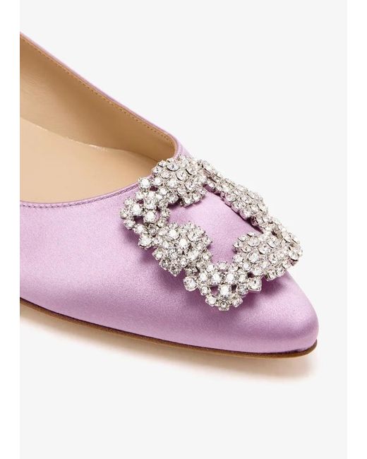 Manolo Blahnik Pink Slip-On Flat Shoes