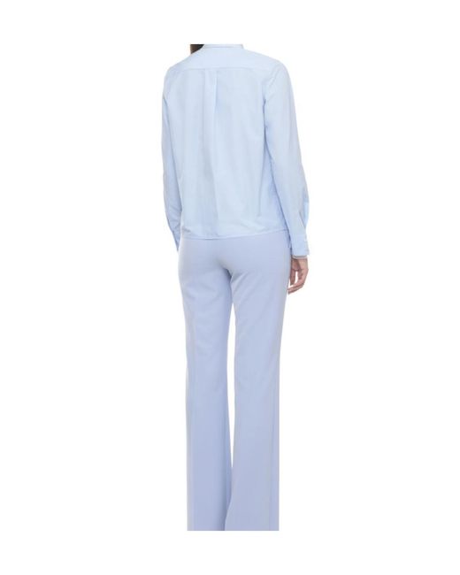 Fabiana Filippi Blue Contrast Trim Shirt