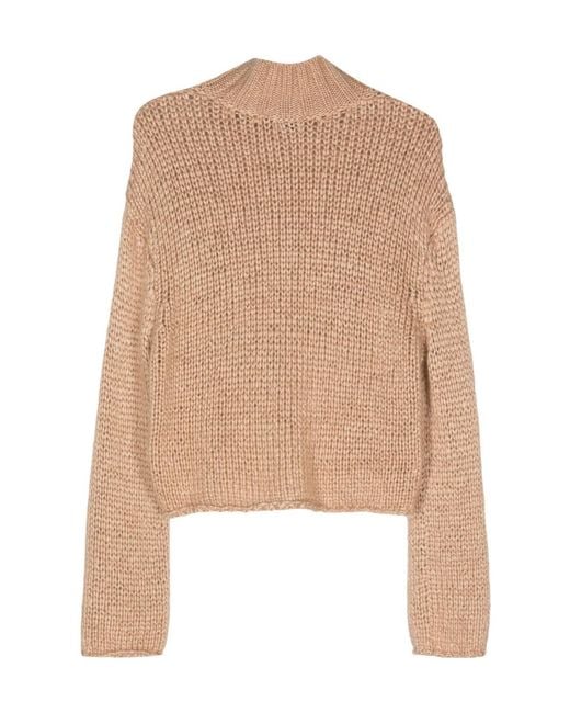 Forte_forte Natural Long-Sleeved Turtleneck Sweater