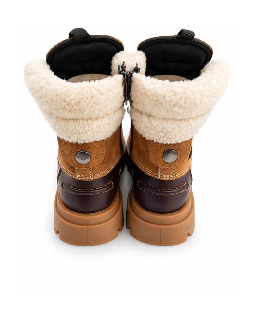 DSquared² Brown Round-Toe Ankle Boots