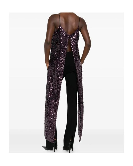 Rabanne Purple Sequined Top
