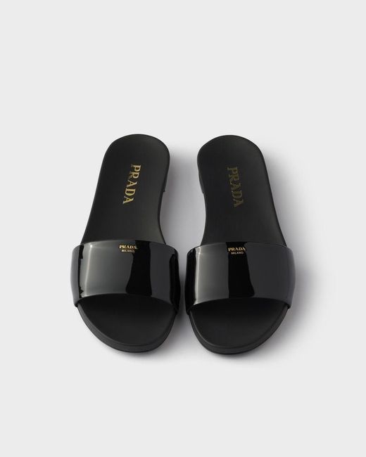Prada Black Slip-On Sandals