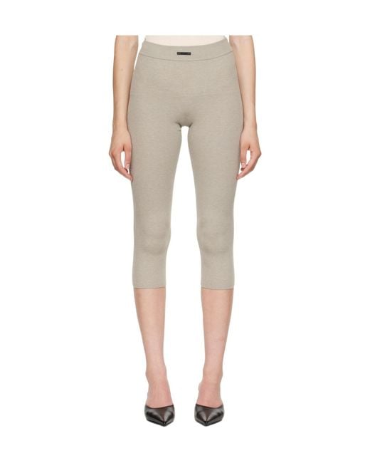 Fear Of God Natural Ribbed Knit Cropped Leggings