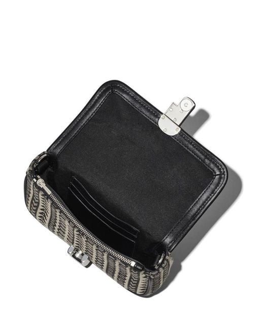 Marc Jacobs Gray Foldover Jacquard Mini Shoulder Bag