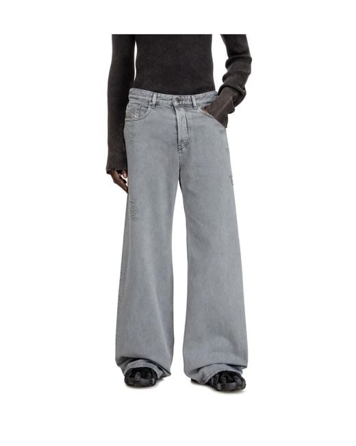 DIESEL D-Rise Relaxed Jeans in Grey for Men | Lyst UK