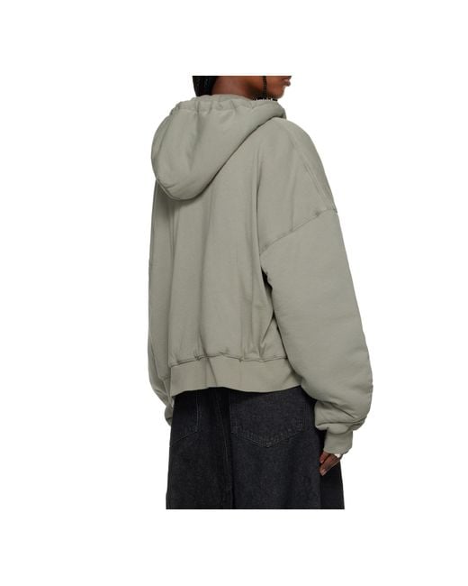 Lu'u Dan Gray Padded Hoodies for men