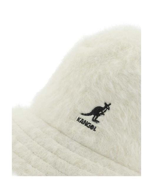 Kangol White Logo-Embroidered Bucket Hat for men