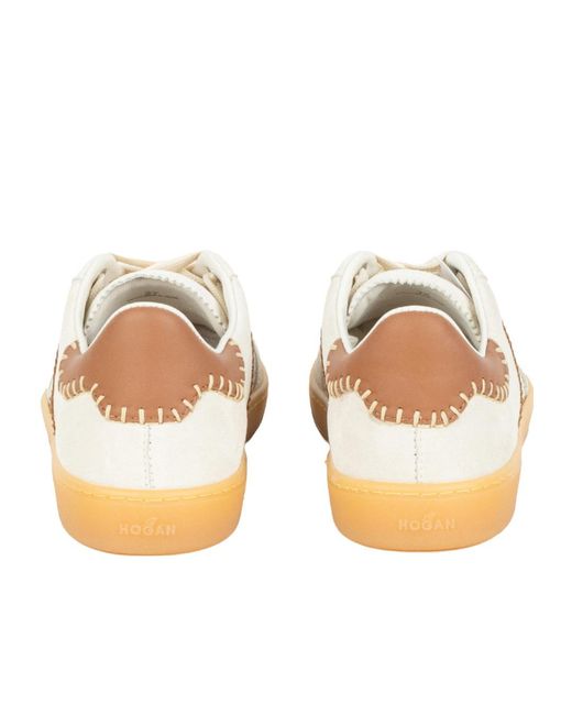 Hogan Multicolor Logo Patch Lace-Up Sneakers