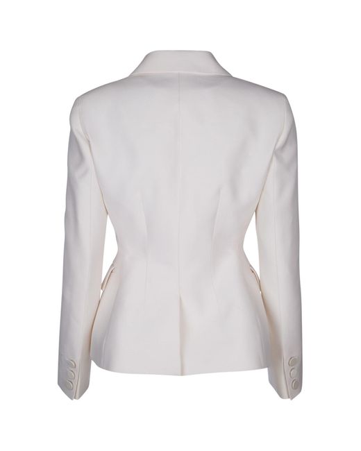 Dior White Single-Breasted Blazer