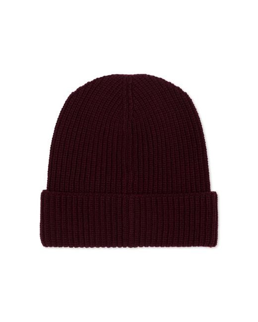 Moncler Logo-Embroidered Ribbed-Knit Beanie Hat