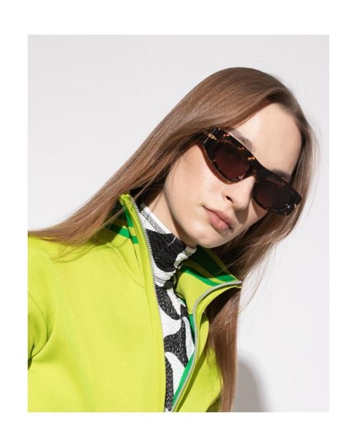 Bottega Veneta Multicolor Eyewear Rectangular Frame Sunglasses
