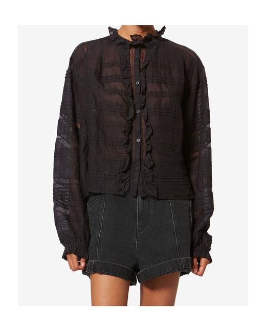 Isabel Marant Black Isabel Marant Étoile Peline Long-Sleeved Top