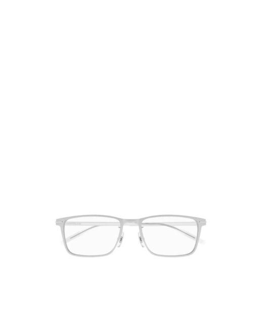 Montblanc White Eyewear Square Frame Glasses for men