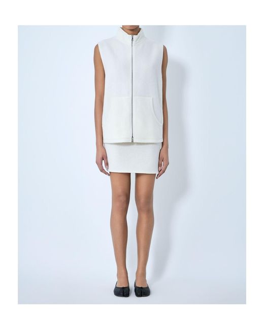 Rier Blue Sleeveless Zipper Vest