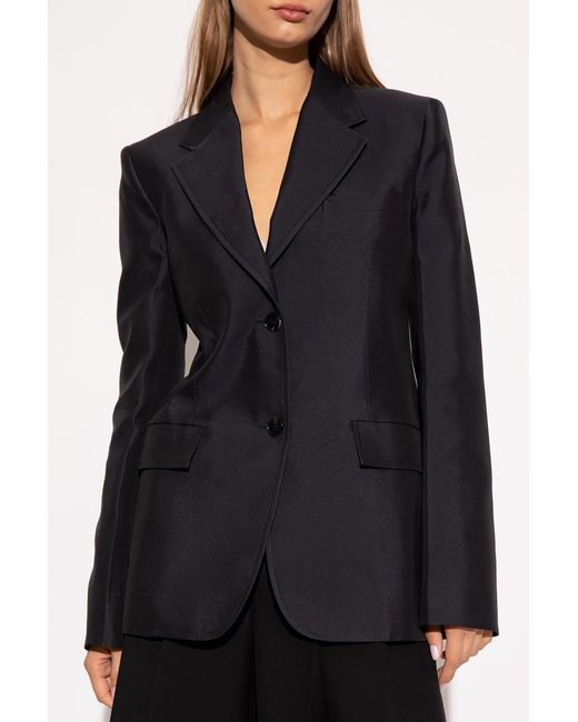 Jil Sander Blue Long-Sleeved Single-Breasted Blazer
