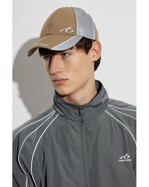 Balenciaga Natural Reflective-Panel Baseball Cap for men