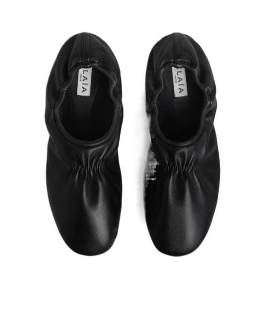 Alaïa Black Alaïa Ruched Ballet Flats