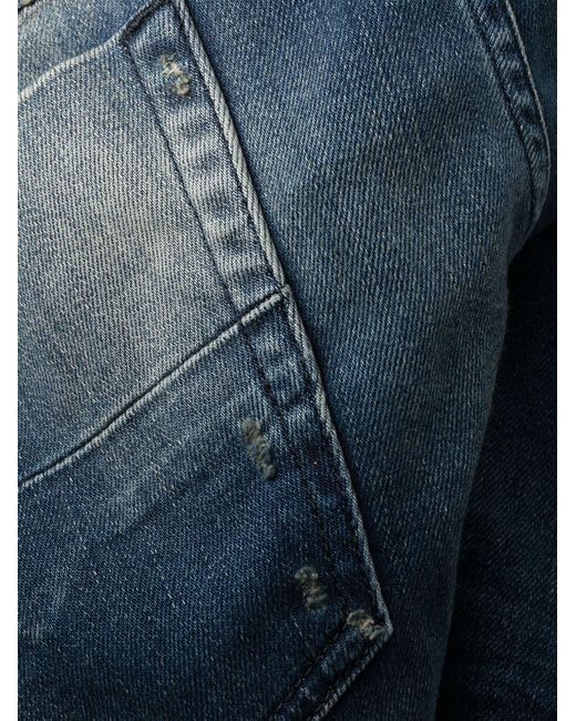DIESEL Blue Skinny-Cut Distressed Denim Jeans for men