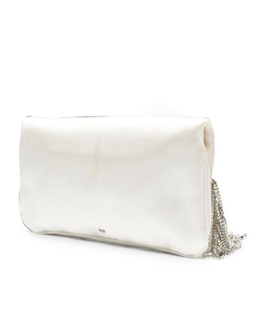Anya Hindmarch Natural Tassel-Embellished Clutch