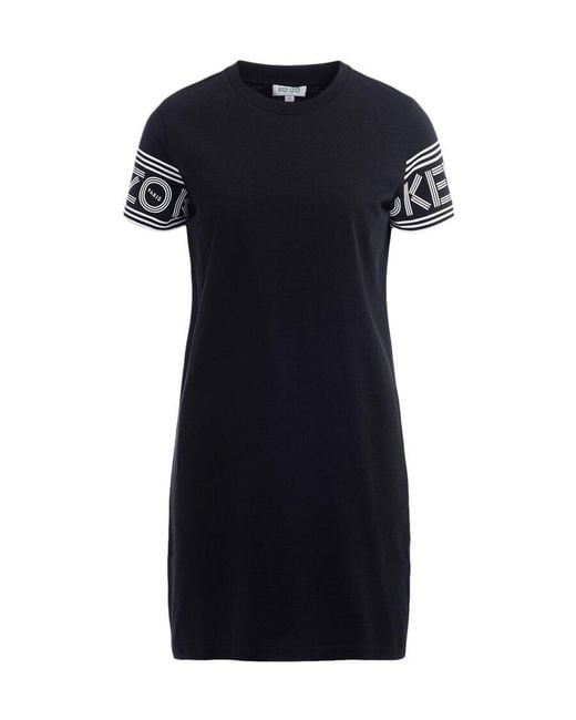 KENZO Black Logo Sleeve T-Shirt Dress