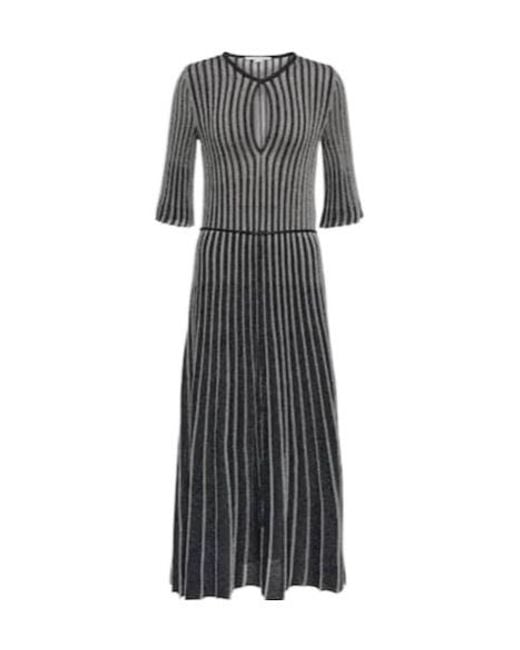 Stella McCartney Gray Knit Midi Dress
