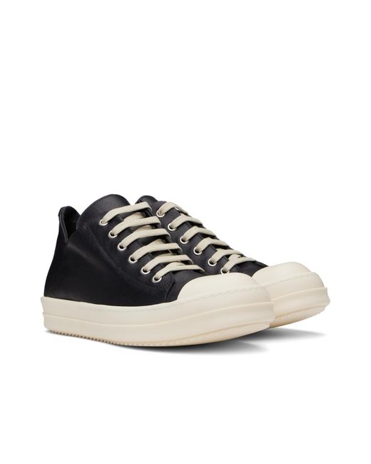 Rick Owens Black Hollywood Low-Top Sneakers for men