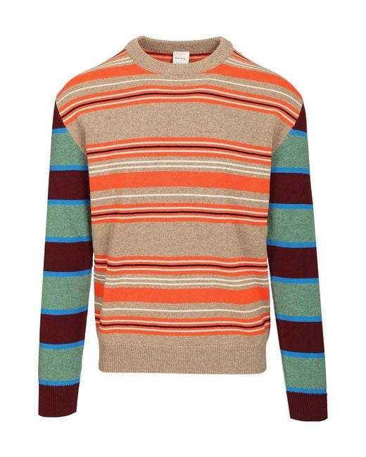 Paul Smith Orange Long-Sleeved Sweater for men
