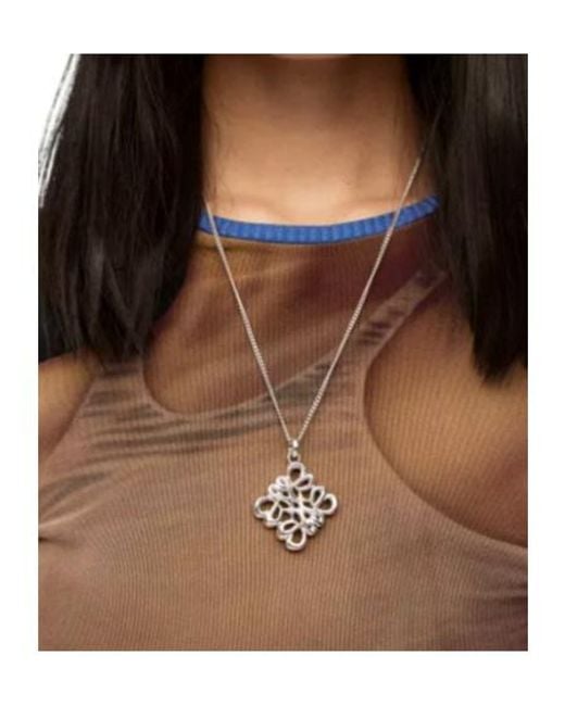 Loewe White Small Pendant Necklace
