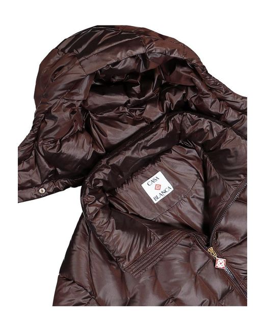 Casablanca Brown Quilted Puffer Jacket for men