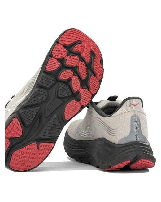 Hoka One One Gray 'Clifton 11 Gtx' Low-Top Sneakers for men