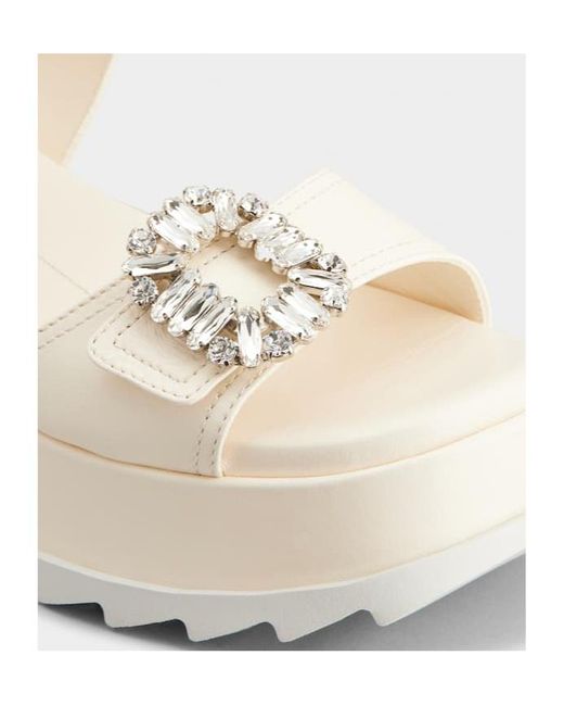 Roger Vivier White Slidy Viv' Wedge Sandals
