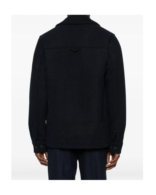 Samsøe & Samsøe Black Button-Down Long-Sleeved Casual Jacket for men