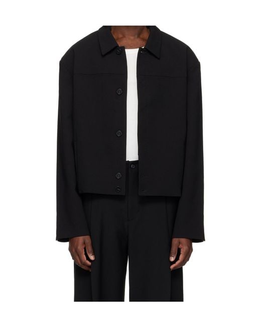 Entire studios Black Craft Cropped Jacket