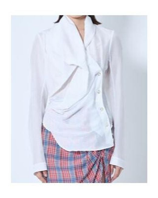 Vivienne Westwood White Galatea Asymmetric Button-Down Shirt