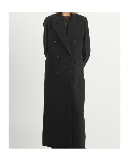 Samsøe & Samsøe Black Samsøe Samsøe Sajill Long Double-Breasted Coat