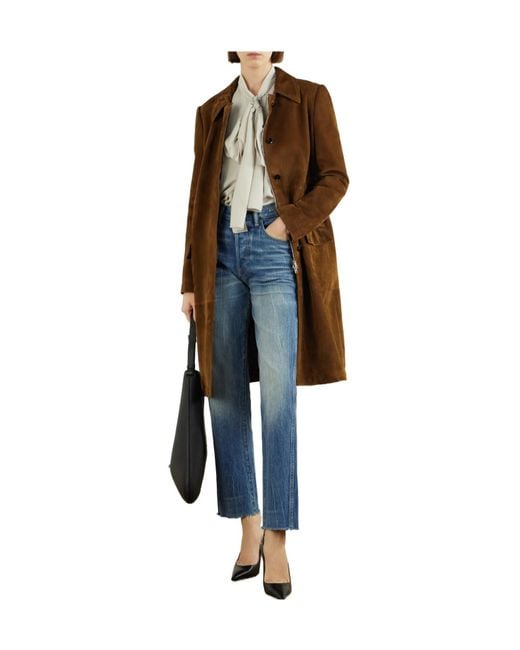 Tom Ford Brown Suede Mackintosh Coat