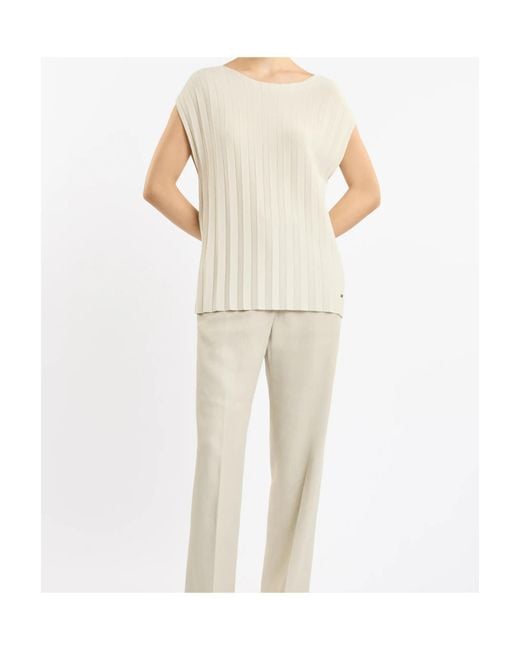Fay White Boat Neck Knitwear