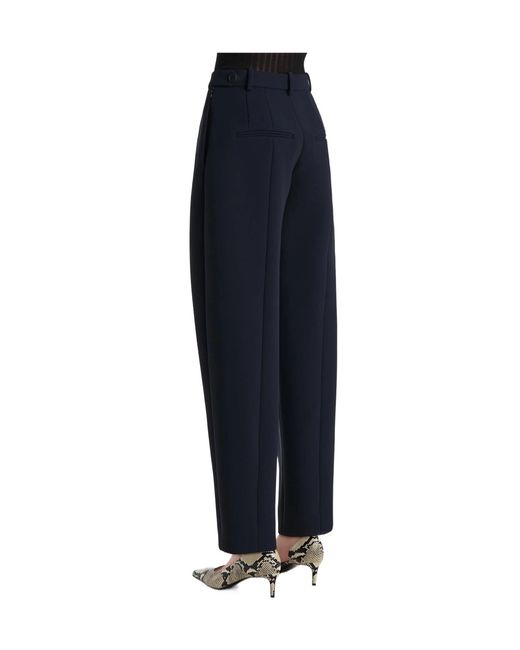 Khaite Blue Dugan Pleated Trousers