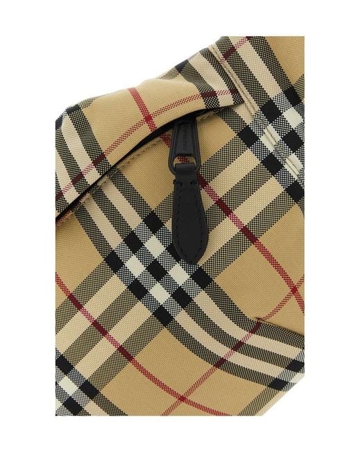 Burberry Multicolor Checked Zipped Belt Bag for men