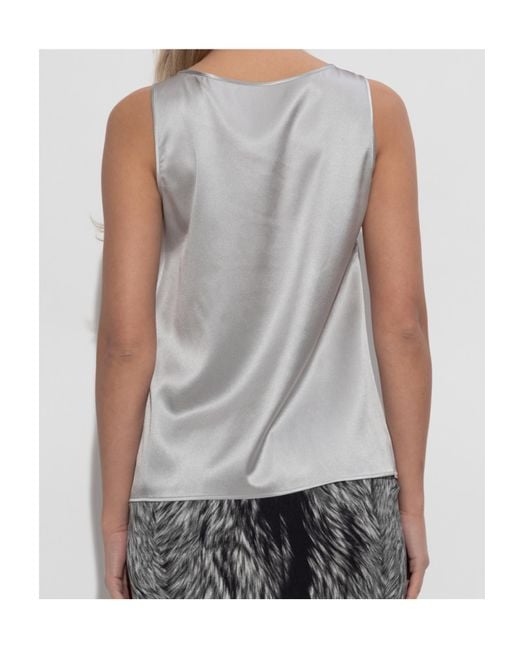 Dolce & Gabbana Gray Dg Logo Plaque Tank Top