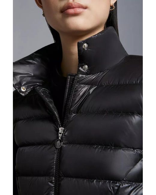 Moncler Black Padded Wool Cardigan
