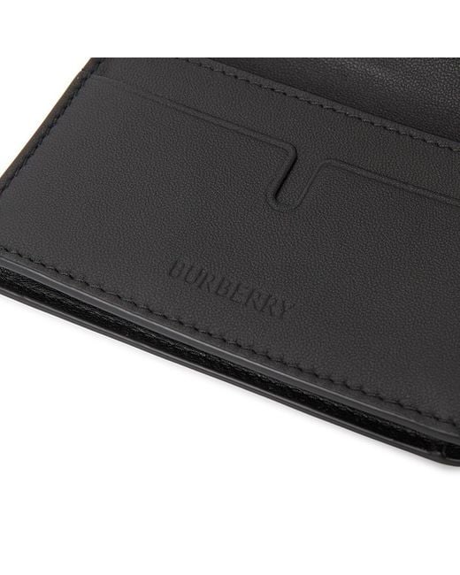 Burberry Black Check Pattern Bi-Fold Wallet for men