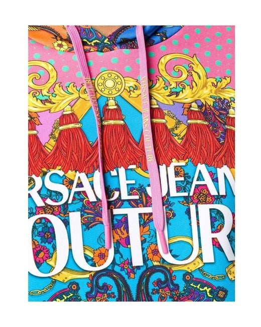 Versace Jeans Pink Paisley Fantasy Print Hoodie