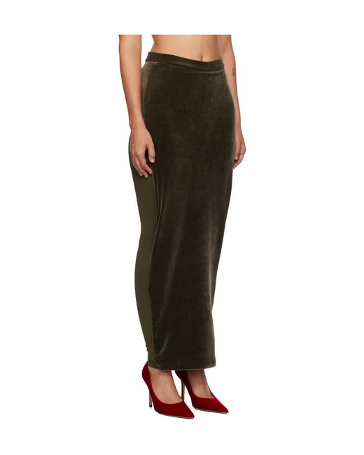 Pushbutton Black Patchwork Skirt Pants