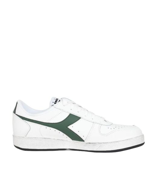Diadora White Logo Low Upper Board Shoes for men