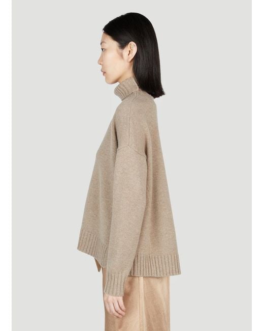 Max Mara Natural Turtleneck Knitted Jumper