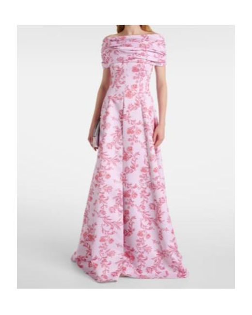 Emilia Wickstead Pink Mara Floral Gown