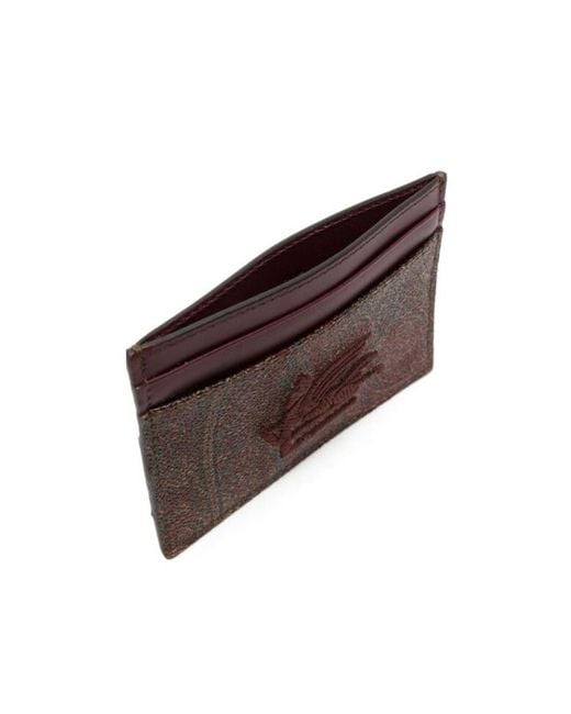 Etro Purple Patterned-Jacquard Wallet