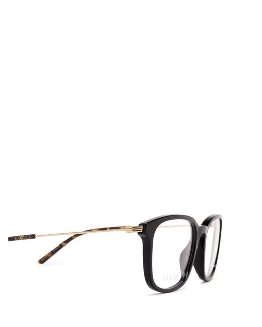 Gucci White Eyewear Square Frame Glasses for men
