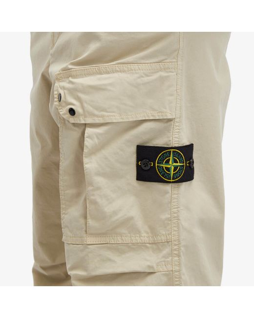Stone Island Natural Cotton Twill Trousers for men